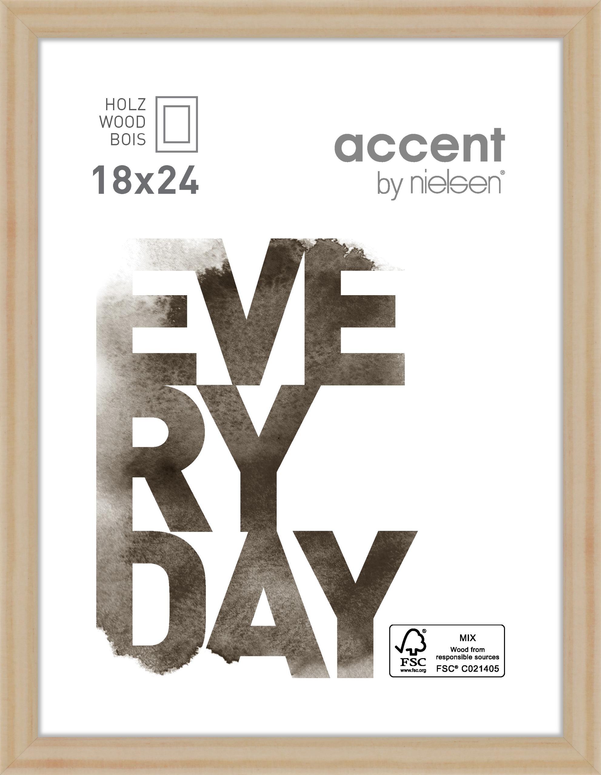 Bilderrahmen Zoom, 18x24 cm ZOOM in Beige Accent by Nielsen Holz Bilderrahmen Zoom ca. 18x24cm in Farbe Natural