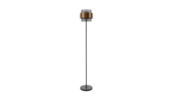 Interliving Stehleuchte IL-9333 in schwarz matt/messingfarben