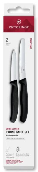 Victorinox Schwarz Swiss Classic Gemüsemesser-Set, 2-Teilig, Glatt/Gewellt, Schachtel - Bild 3
