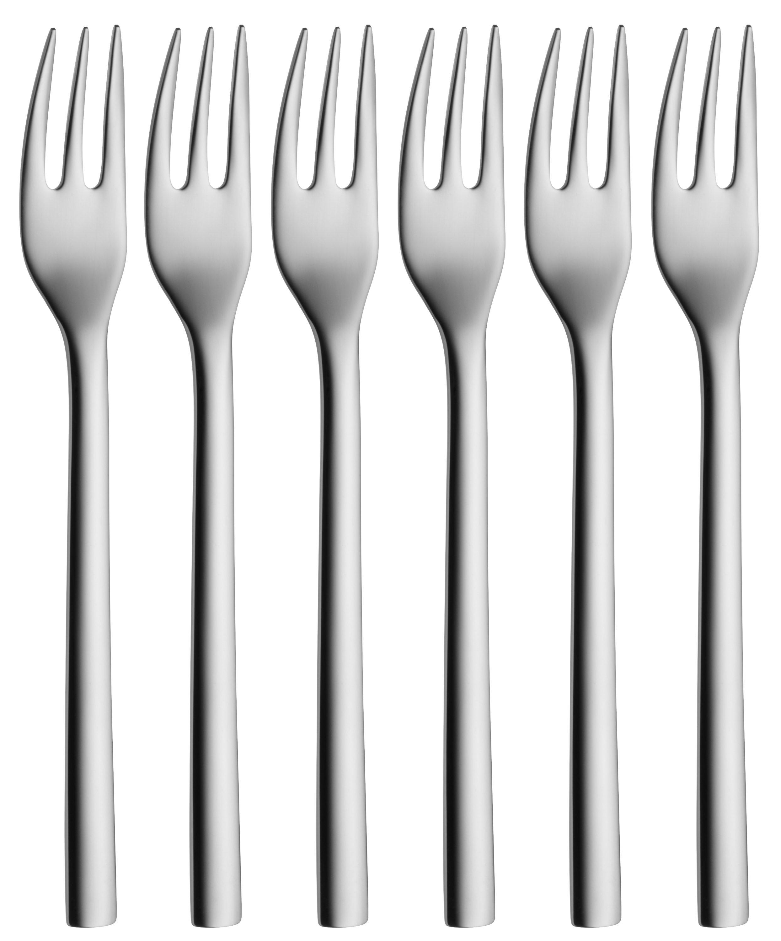 WMF Nuova Kuchengabel-Set, 6-teilig in poliertem Edelstahl WMF Nuova Kuchengabel-Set, 6-teilig in poliertem Edelstahl