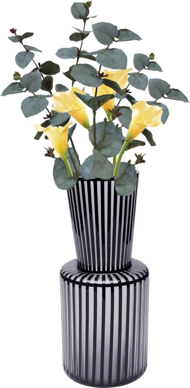 Vase Roulette ca. 41cm in hellgrau
