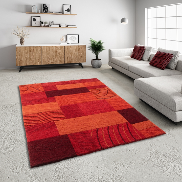 Theo Keller Teppich Domas ca. 170x240cm in Farbe Red Theo Keller Teppich Domas ca. 170x240cm in Farbe Red