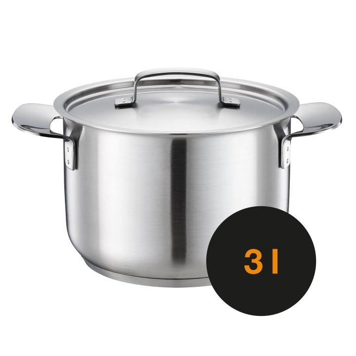 Fiskars Kasserolle mit Deckel ALL STEEL 3Ltr. Fiskars Kasserolle mit Deckel ALL STEEL 3Ltr.