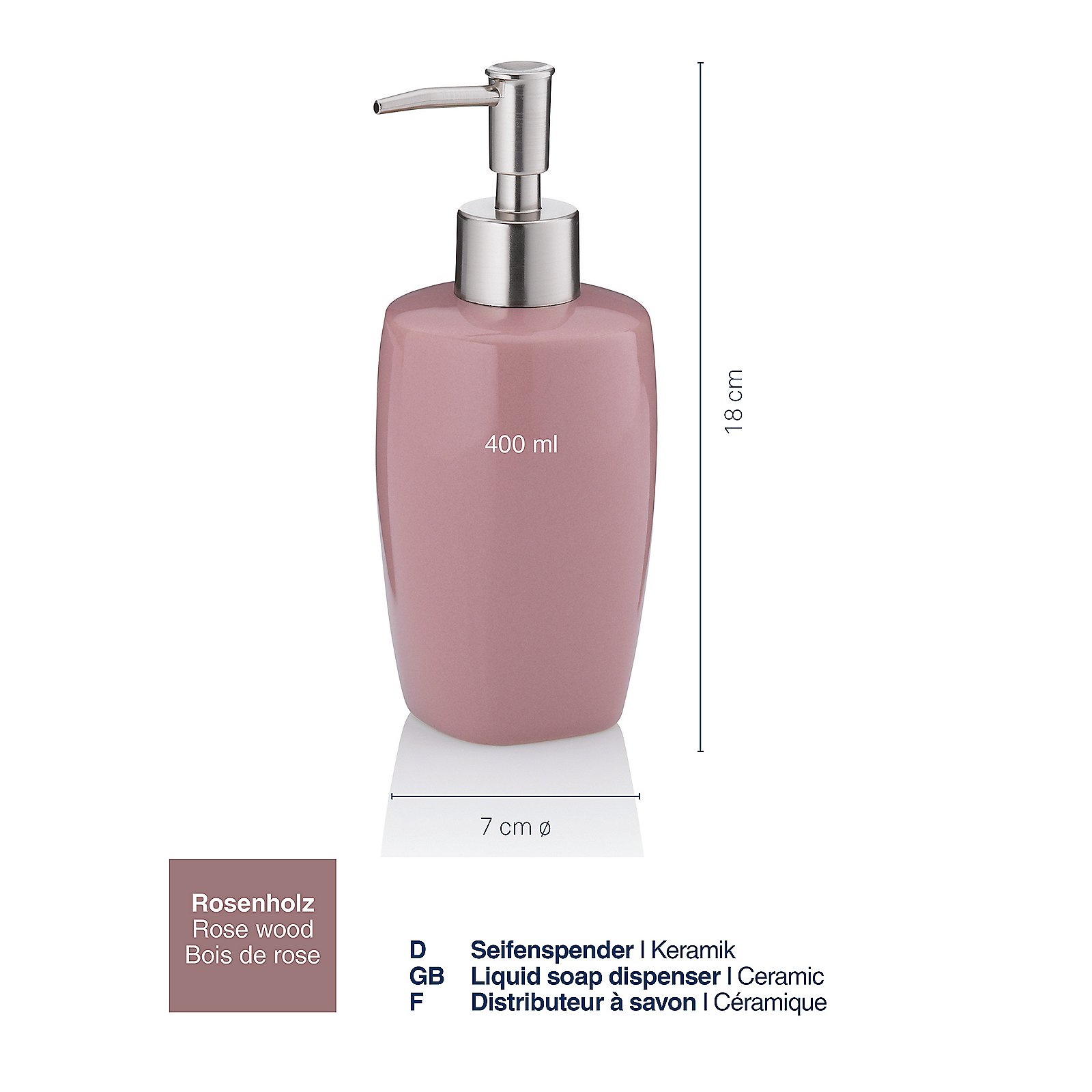 Kela Seifenspender Lindano LANDORA in , Flasche, Lotion