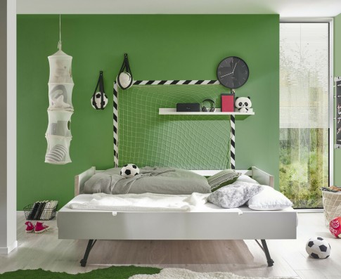 Pol Power Kojenbett TILDE in MDF Weiß / Absatz Kiefer natur, Innenarchitektur, Bett, Mobiliar, Inneneinrichtung, Schlafzimmer, Innenarchitektur, Bett, Mobiliar, Inneneinrichtung, Schlafzimmer
