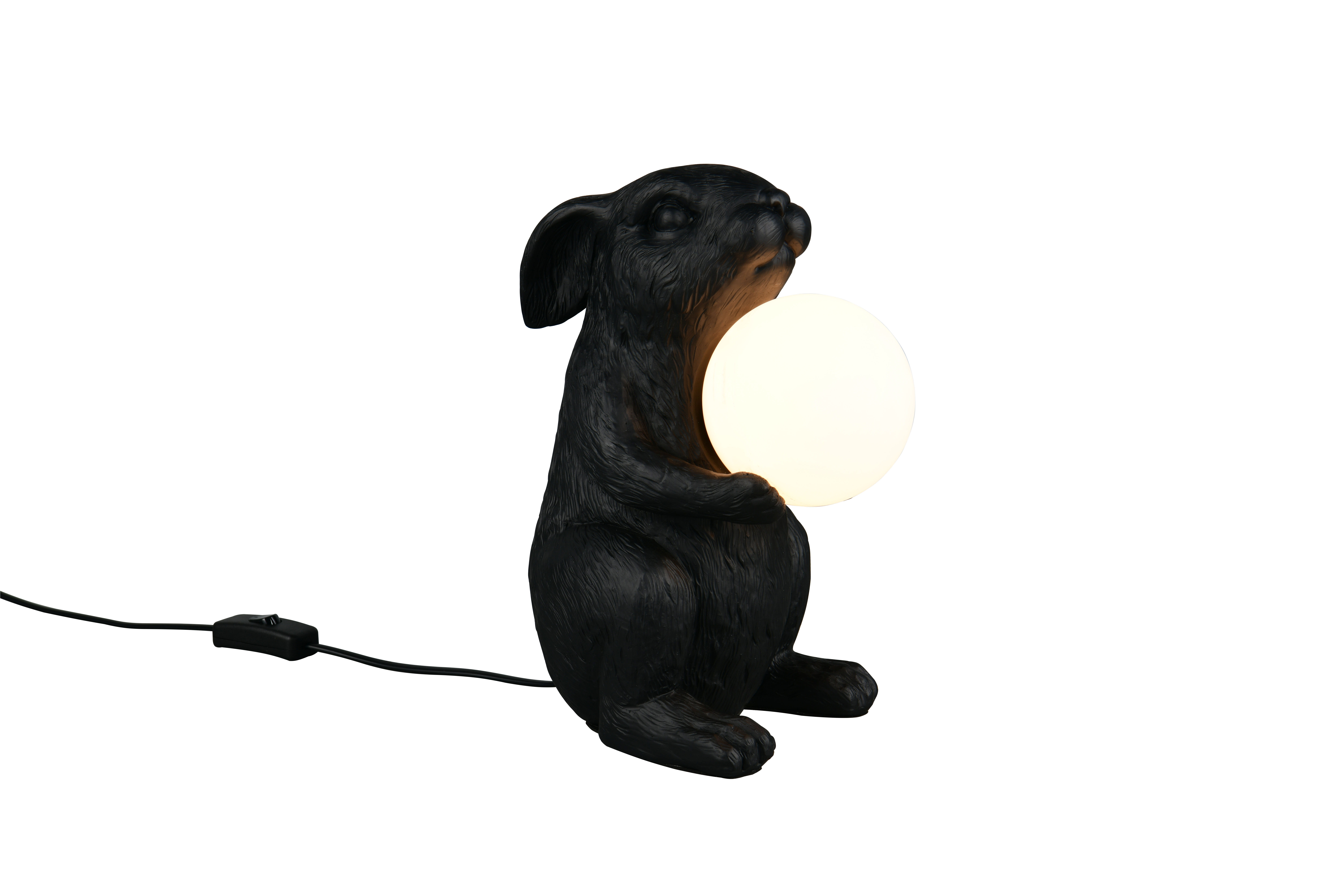Reality Leuchten Tischleuchte RABBIT in schwarz Reality Leuchten Tischleuchte RABBIT in schwarz, Tier, Hund, Säugetier, Haustier
