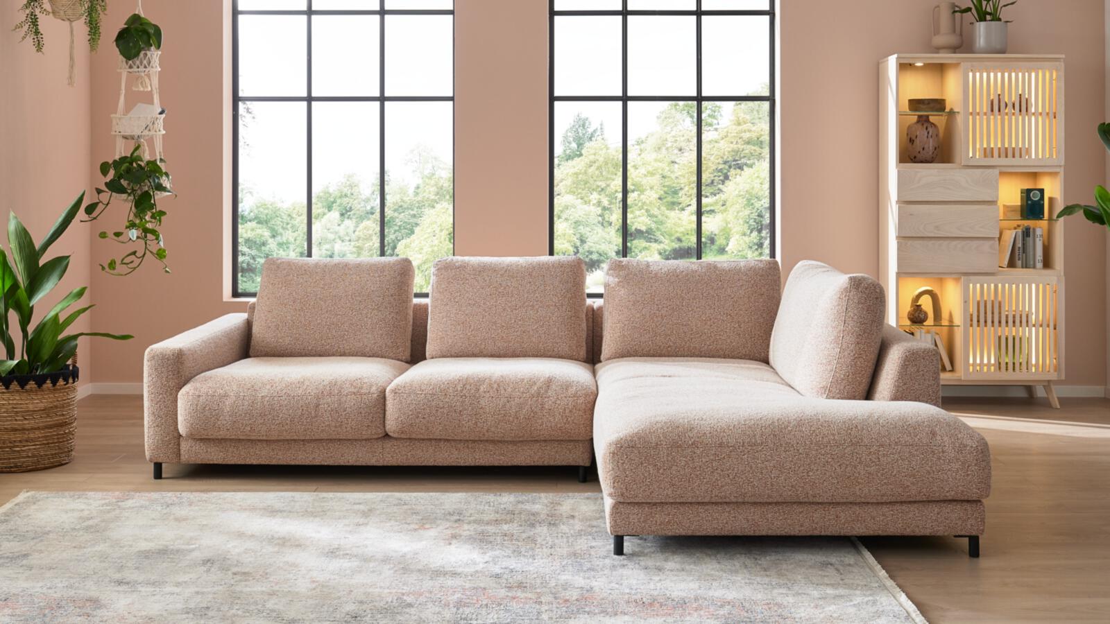 Roomio Polsterecke NO. 4103 ca. 301x223cm in Stoff Donna rusty melange