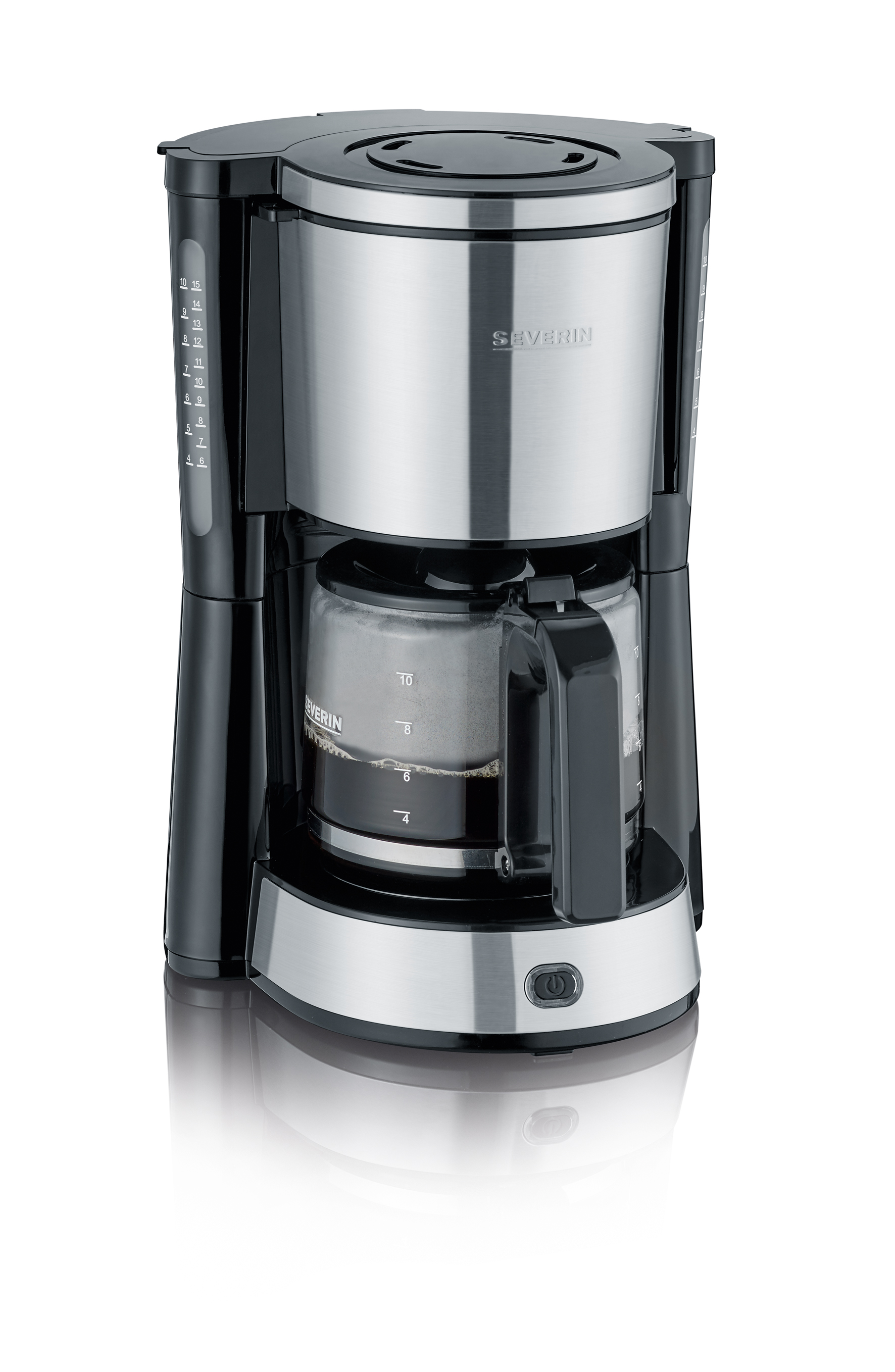Severin Filterkaffeemaschine KA 4823 in Edelstahl gebürstet/schwarz Severin Filterkaffeemaschine KA 4823 in Edelstahl gebürstet/schwarz