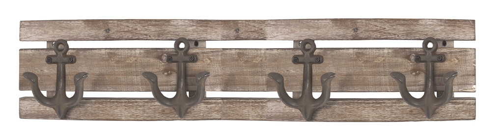 Garderobenleiste in Holzfarben Haku Möbel Garderobenleiste in vintage, BHT ca.66x14x7cm
