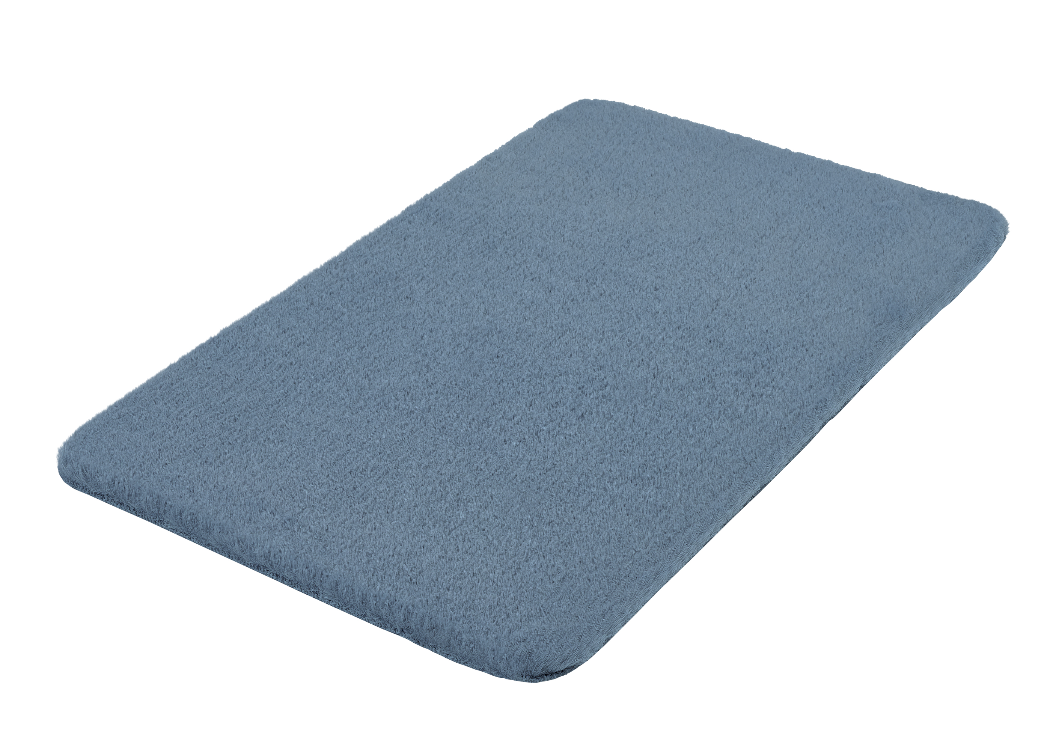 Kleine Wolke Badteppich CONY ca. 60x100cm in Farbe Mare, Mikrofauteuil, Kissenbezug, Flauschig, Blau, Schminkziegel