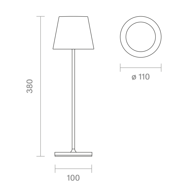 Sigor LED-Akku-Tischleuchte Nuindie in Farbe dünenbeige, dimmbar