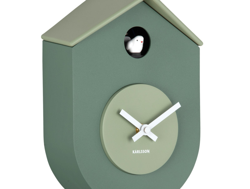 Presenttime Wanduhr GRATO CUCKOO in Farbe grün, hausuhr, kuckucksuhr, wanduhr, grün, holz