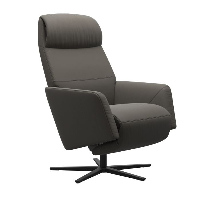 Stressless Sessel Scott Power Sirius in Leder Paloma metal grey