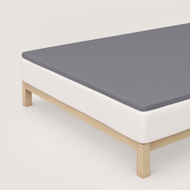 Schlafgut Pure Topper Spannbettlaken ca. 90x190-100x220cm in Farbe Grey Mid