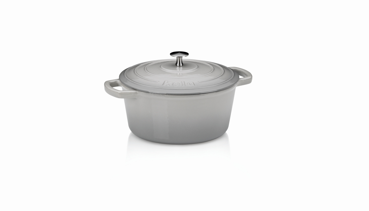 Keck & Lang Bräter Calido ca. 3,8 Liter in Farbe hellgrau
