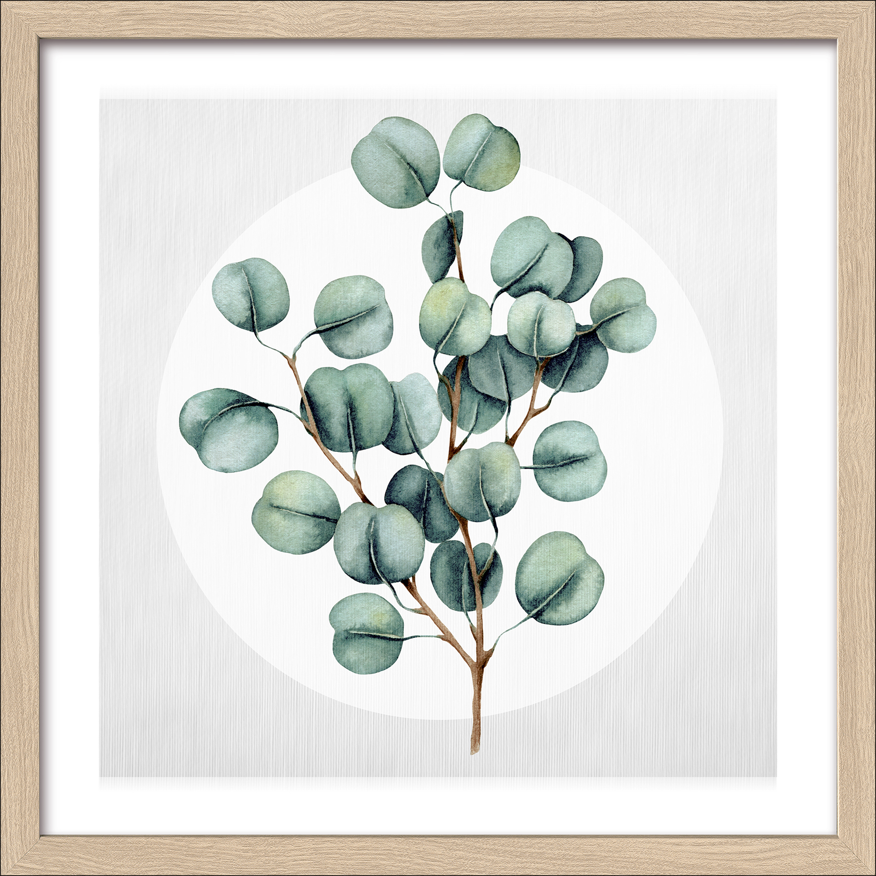 PRO ART Framed-Art Slim Scandic 33x33cm Different Eucalyptus Branches lll