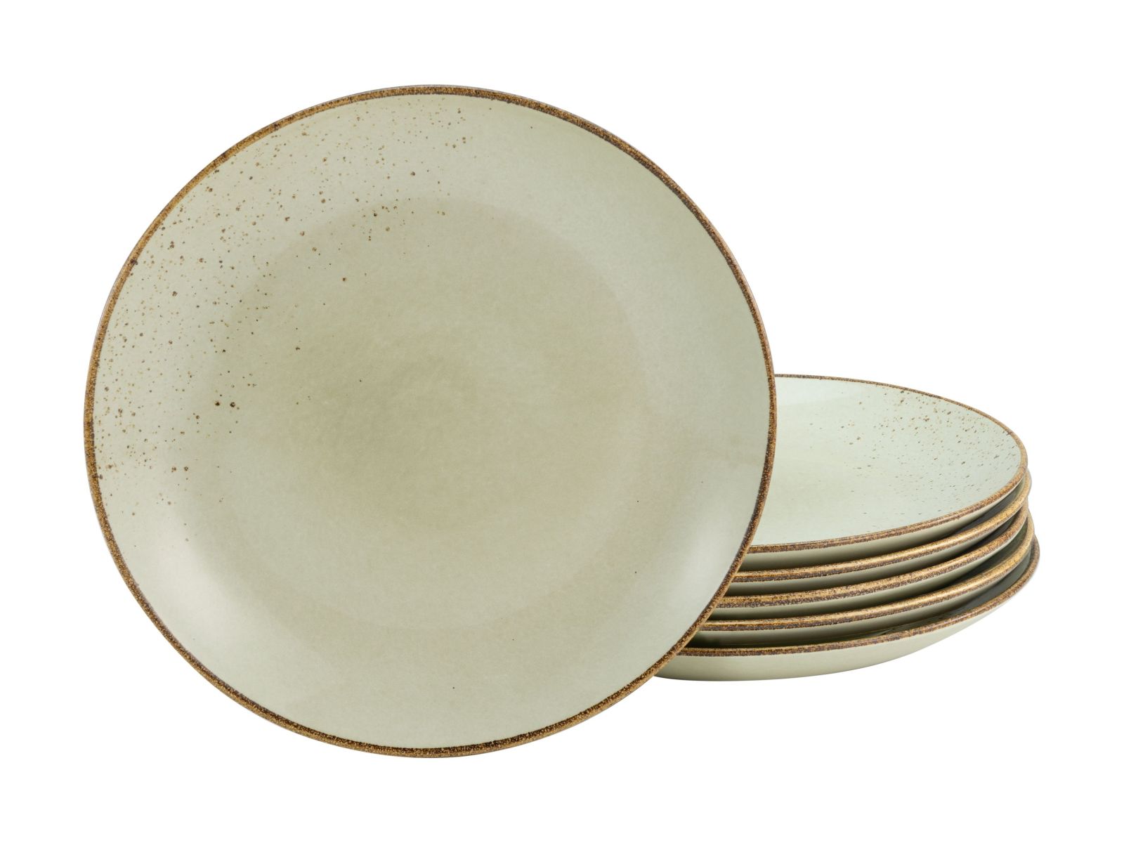 CreaTable Dessertteller Nature Collection in Farbe Earth glänzend