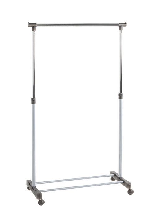 Garderobenwagen ++ in Mehrfarbig Haku Möbel Rollgarderobe in alu-chrom-grau, BHT ca.90x95(170)x43cm