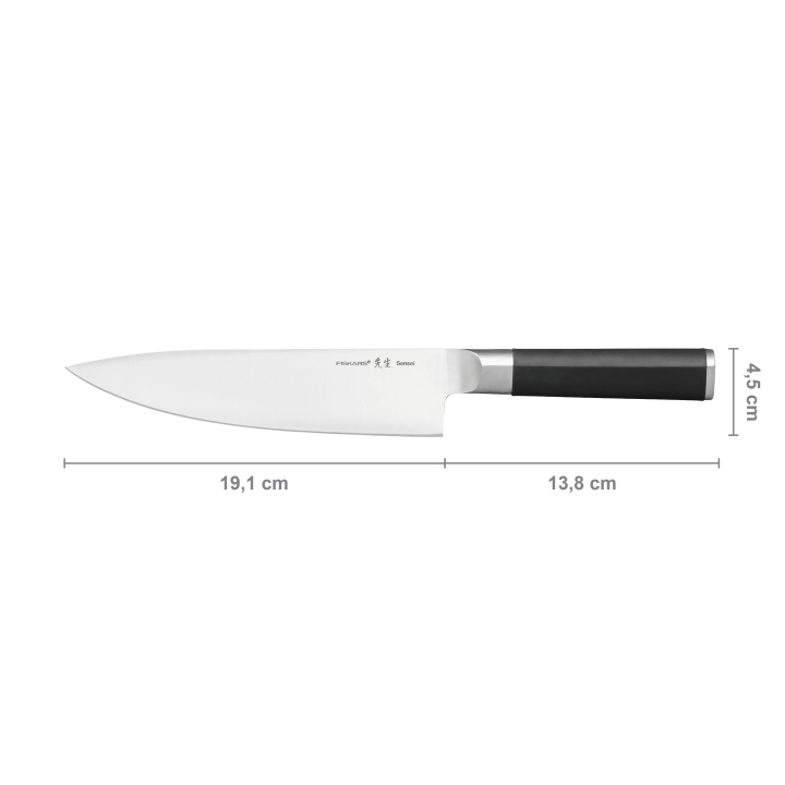 Fiskars Kochmesser groß SENSEI 19cm in Farbe Black/White