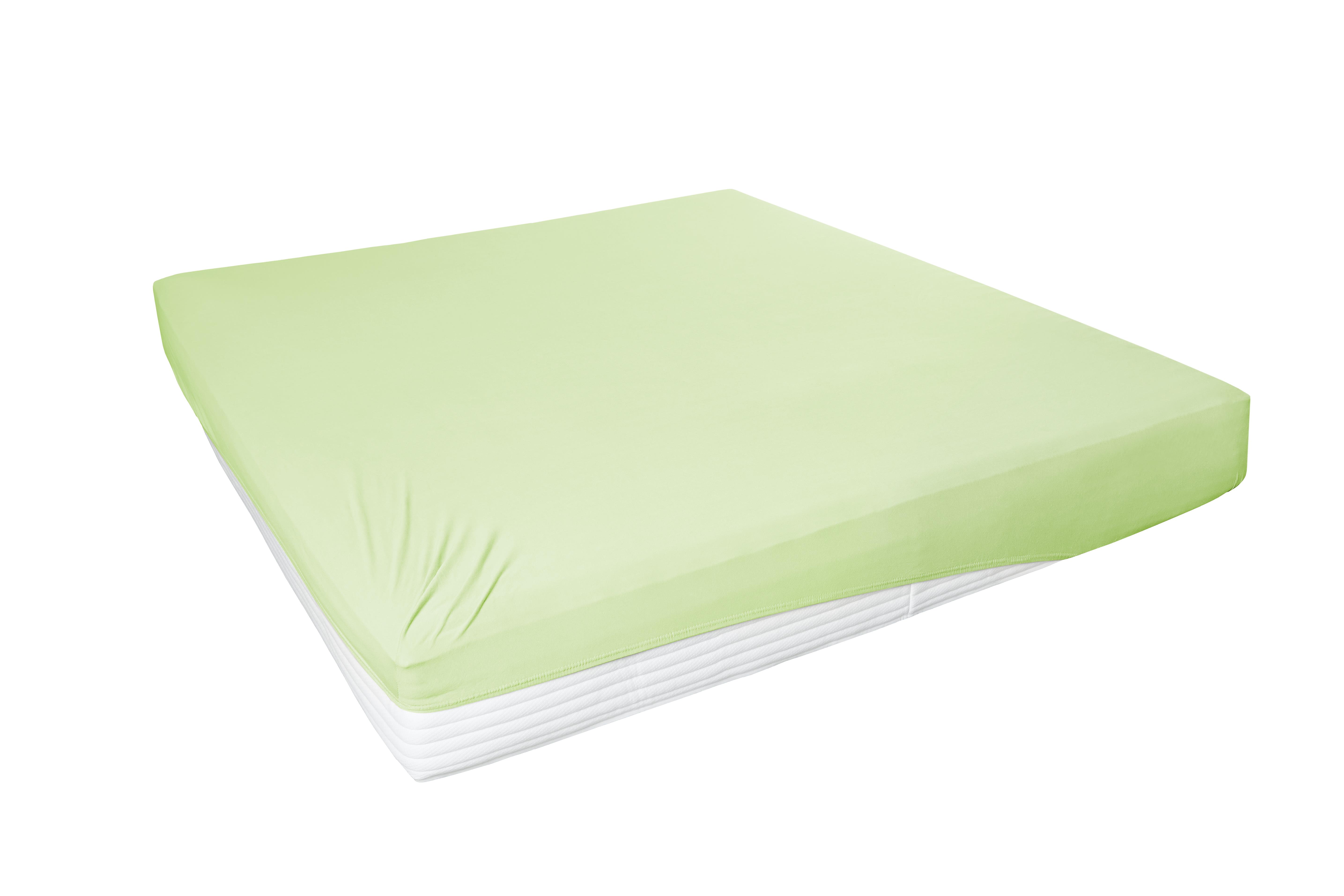 Hahn Haustextilien Spannbetttuch 190x200cm in Farbe limone,
