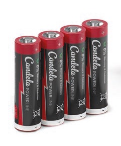 Batterien AA 1.5V 4er-Set POWERLINE in L.C. Wholesaler Batterien AA 1.5V 4er-Set POWERLINE in Candela Powerline
