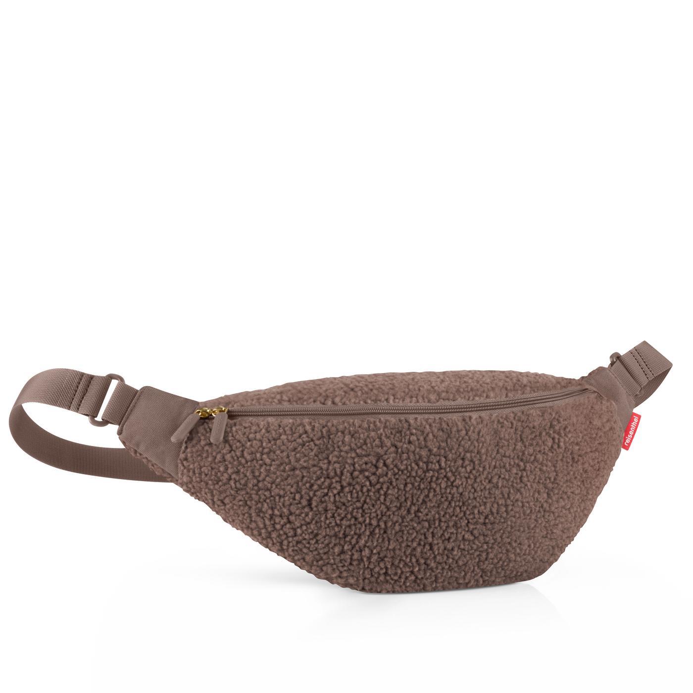 Reisenthel CITY BELTBAG in Farbe teddy chocolate, Gürtelbörse, Gürteltasche, Taschenfächer, Felloptik, Reißverschluss