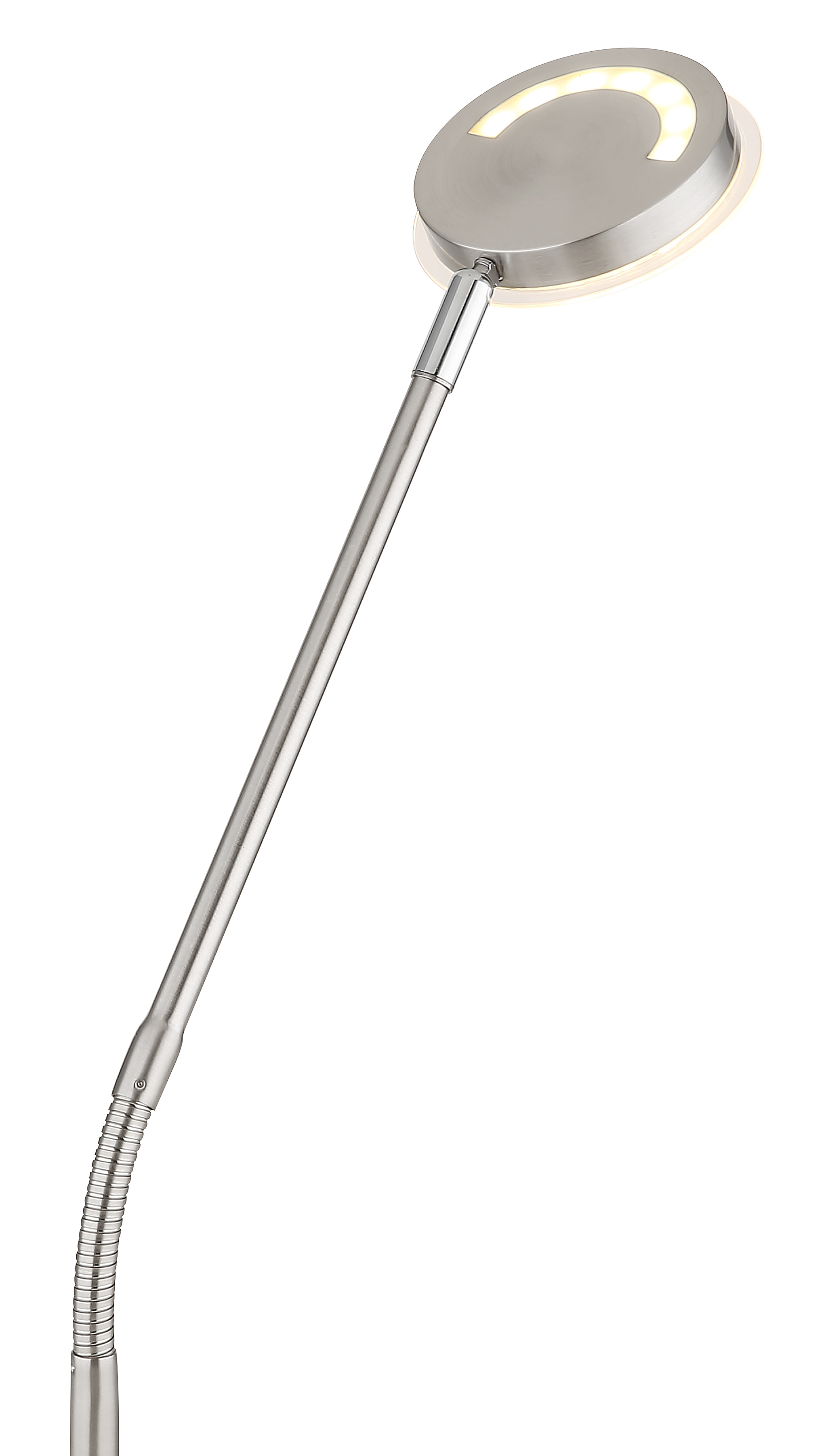 LED-Stehleuchte in Fb. Nickel Matt, LED-Lampe, Stehleuchte, Spotslampe, Standleuchte, nickel polished