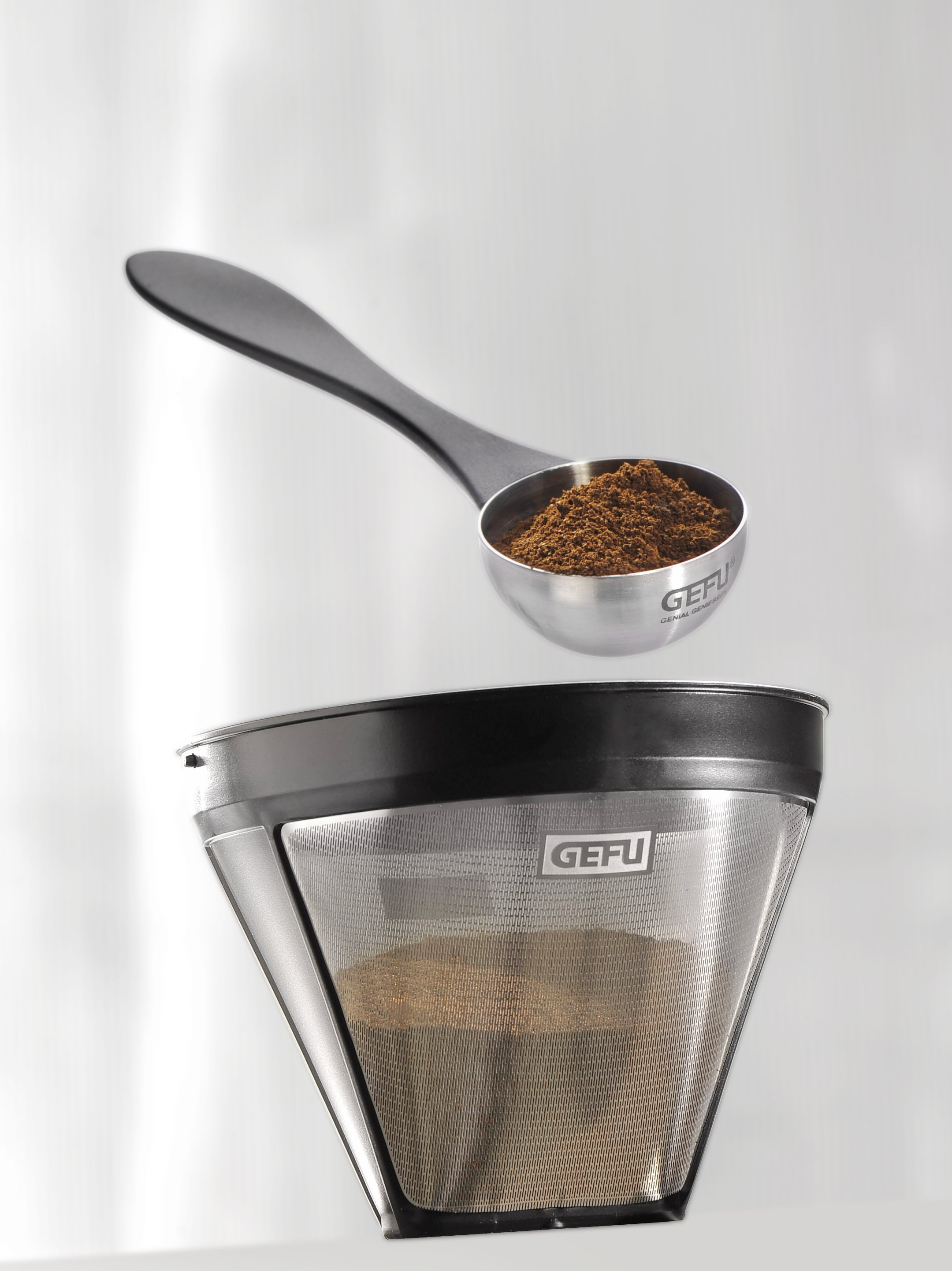GEFU Kaffeemaß Misurino schwarz/silber