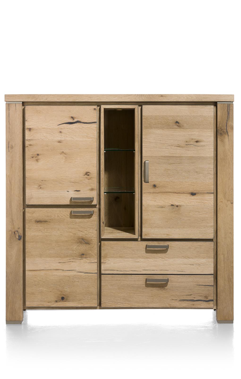 Habufa Highboard CANOVA ca. 140x140x45cm in Railway brown