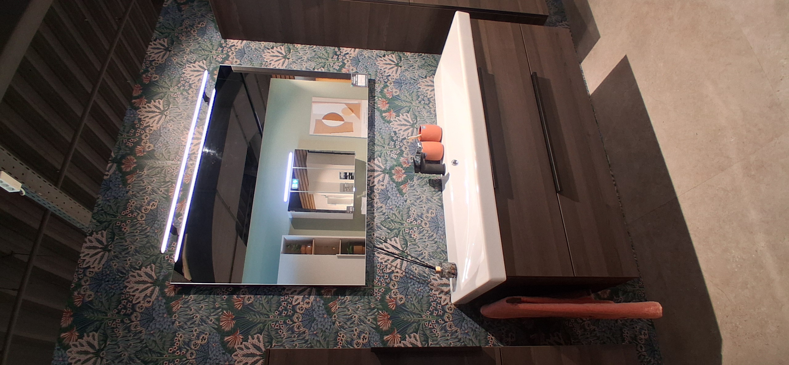 Pelipal Badkombination inkl. Zubehör in Farbe Front 630 Boreas Pinie quer NB