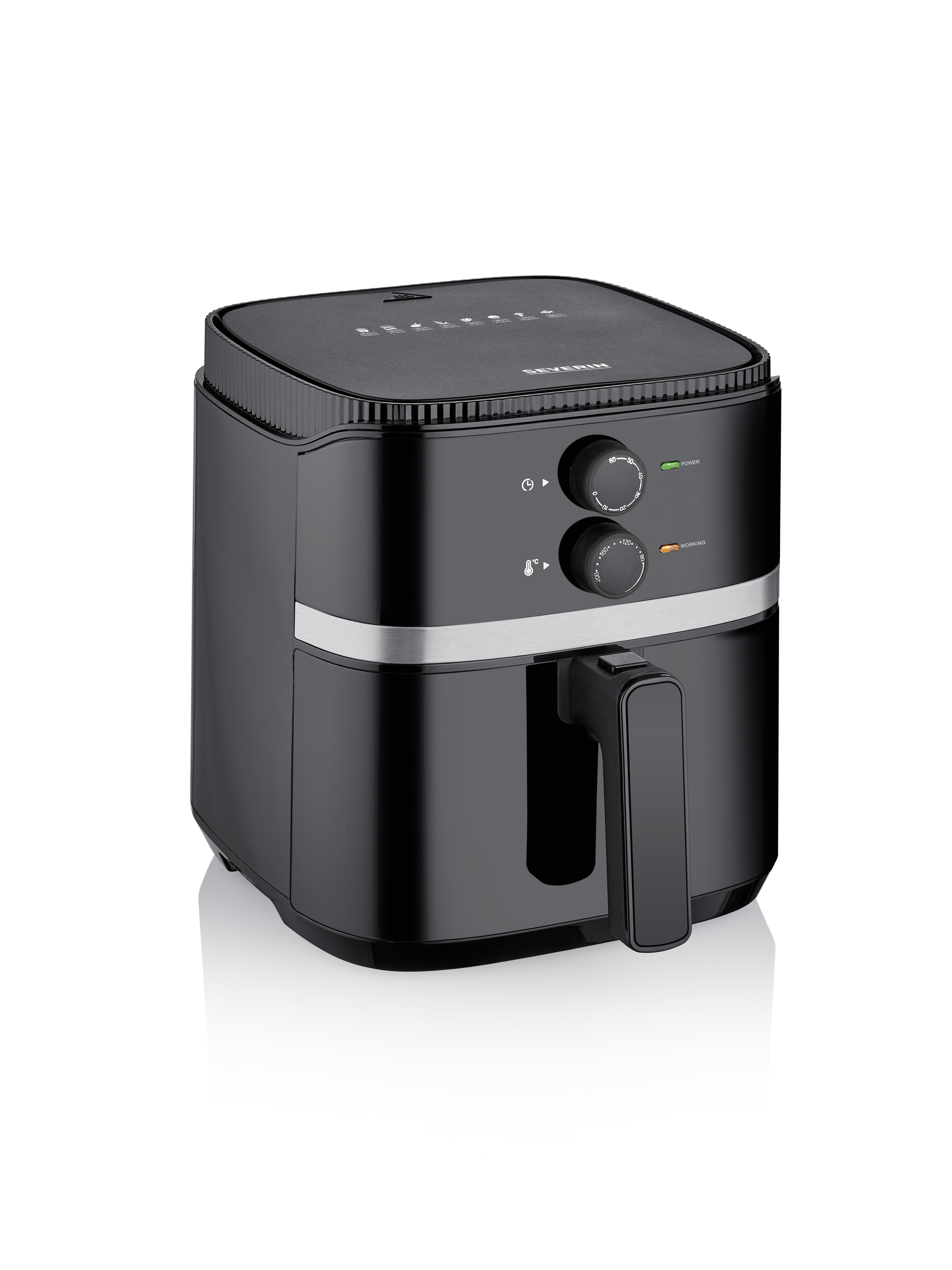 Severin Heißluftfriteuse FR 2452 in schwarz/silber Severin Heißluftfriteuse FR 2452 in schwarz/silber