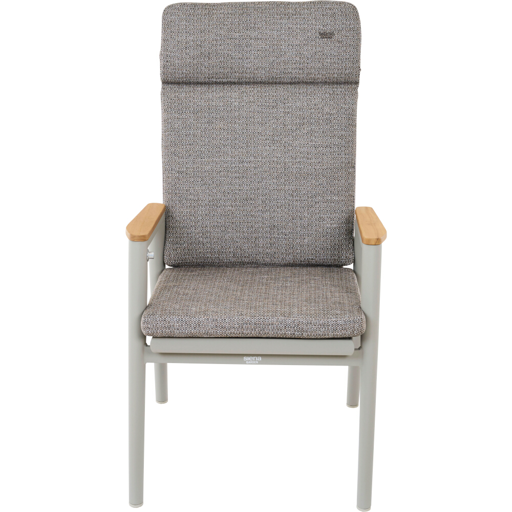 Sessel CORTINA in Farbe Aluminium matt seidengrau/taupe grau , Moebel, Stuhl, Sessel