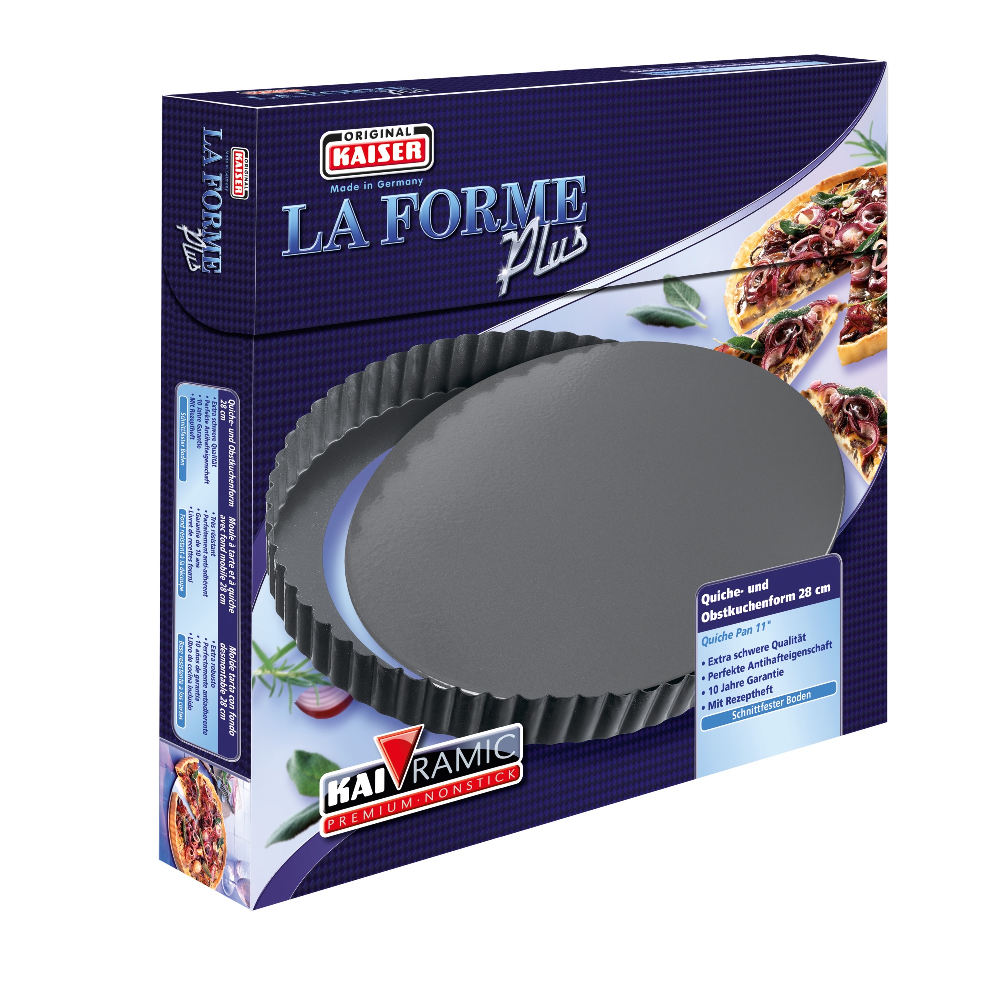 Kaiser Quiche-/ Obstkuchenform mt in schwarz Kaiser Quiche-/ Obstkuchenform mt in schwarz