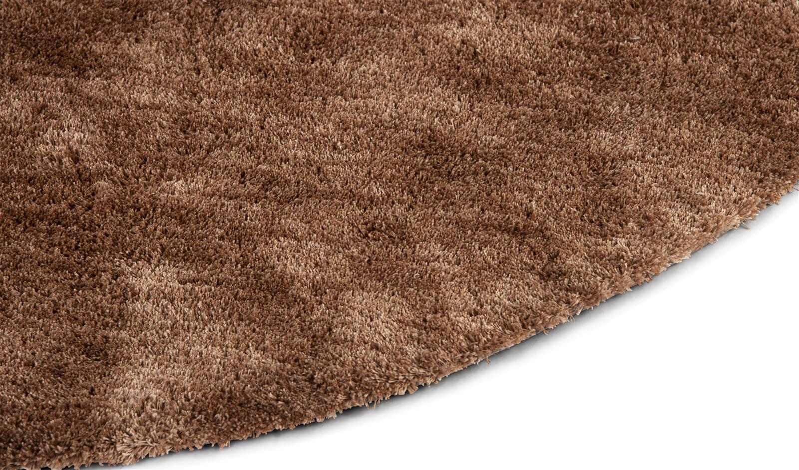 COCO MAISON Timeless arawood teppich , Teppich, Rund, Shaggy, Braun, Kuscheloptik