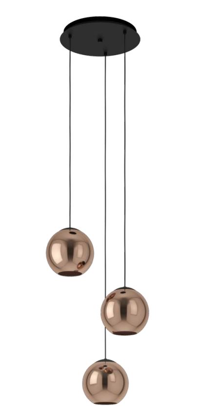 Eglo Leuchten Hängeleuchte CORDOBA in schwarz/kupfer