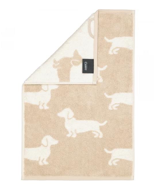 Cawö Gästetuch 30x50 cm WE LOVE DOG in 33 natur/beige