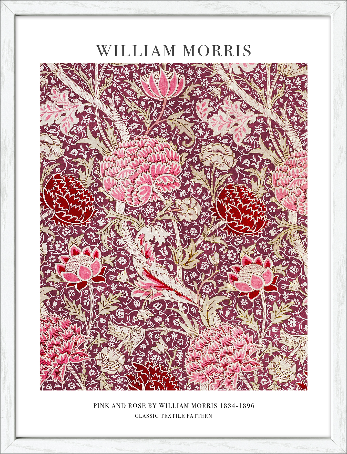 PRO ART Framed-Art Slim Scandic 43x33cm Morris Pink And Rose II PRO ART Framed-Art Slim Scandic 43x33cm Morris Pink And Rose II