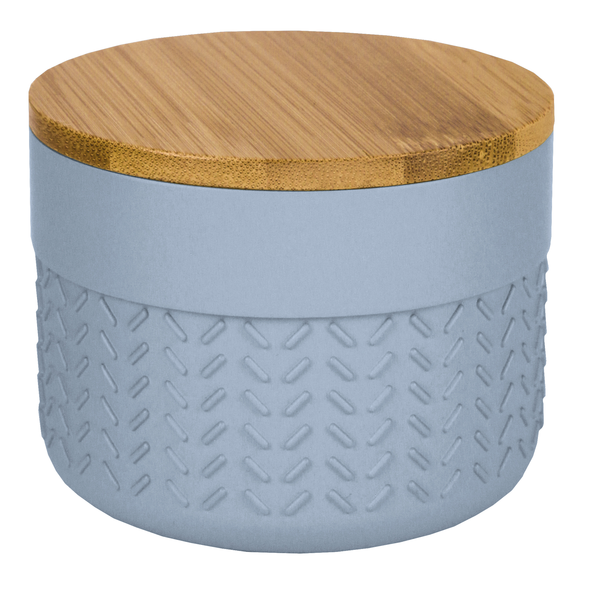 Kleine Wolke Wattedose DASH ca. 9,5x9,5cm in Farbe Iceblue Kleine Wolke Wattedose DASH ca. 9,5x9,5cm in Farbe Iceblue, tischbox, holzdeckel, diamantmuster, blau, aufbewahrungsbox