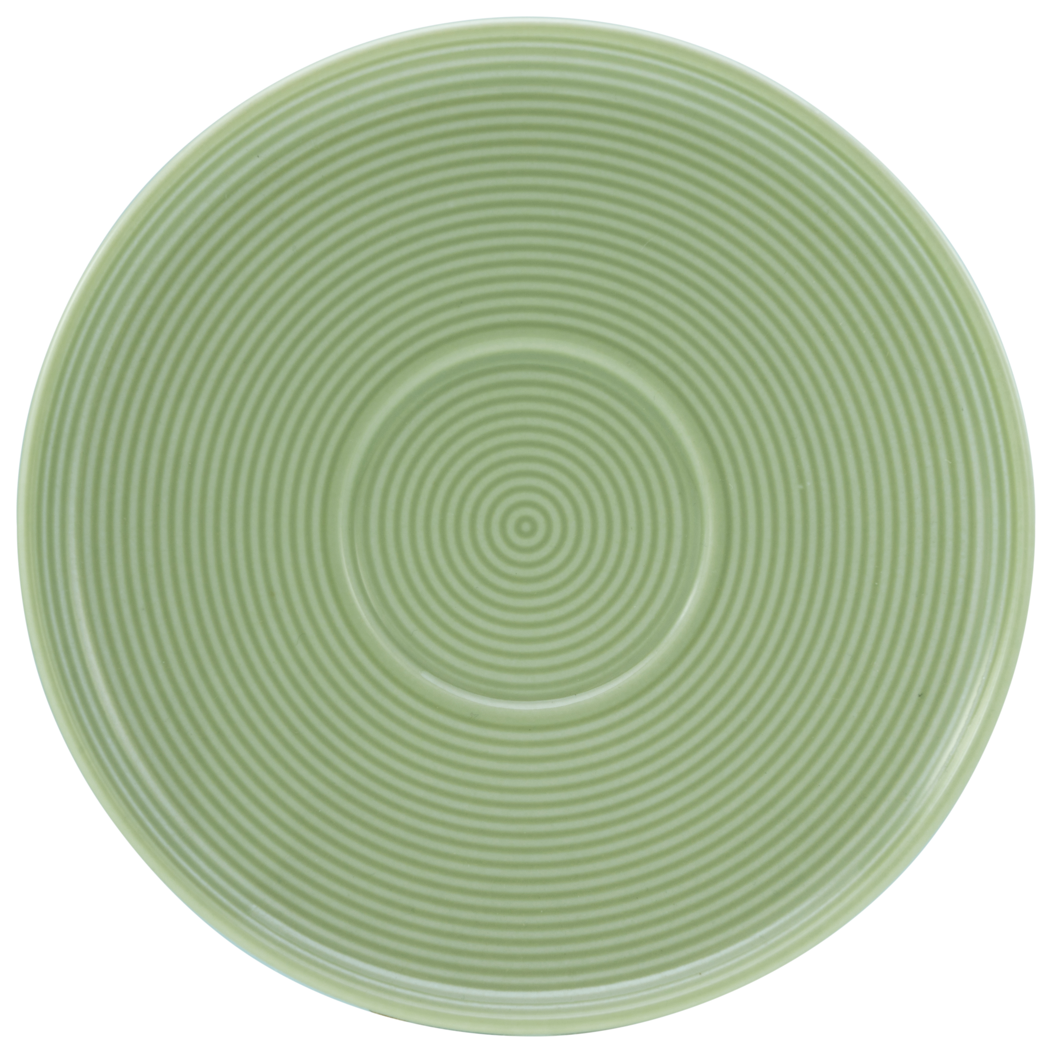 CreaTable Untertasse Session in Farbe Salbei glänzend, Dekoration für Zuhause, Teller, Töpferei, Spirale, Teppich