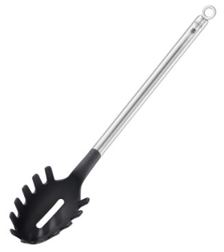 Rösle Spaghettiheber 31cm Rösle Spaghettiheber 31cm, pasta ladle, spaghetti pasta server, stainless steel, black head, küchenwerkzeug