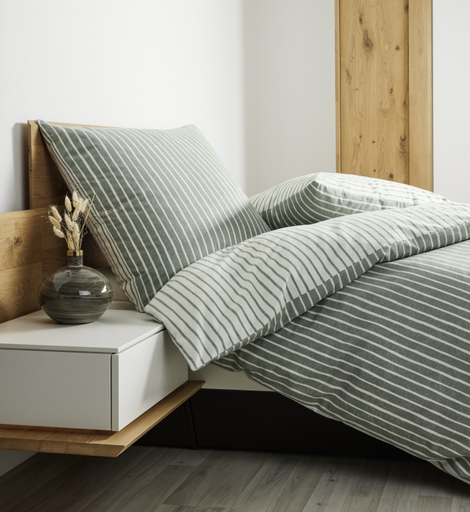 Janine Design Bettwäsche DAVOS ca. 155x220cm in Farbe salbeigrün