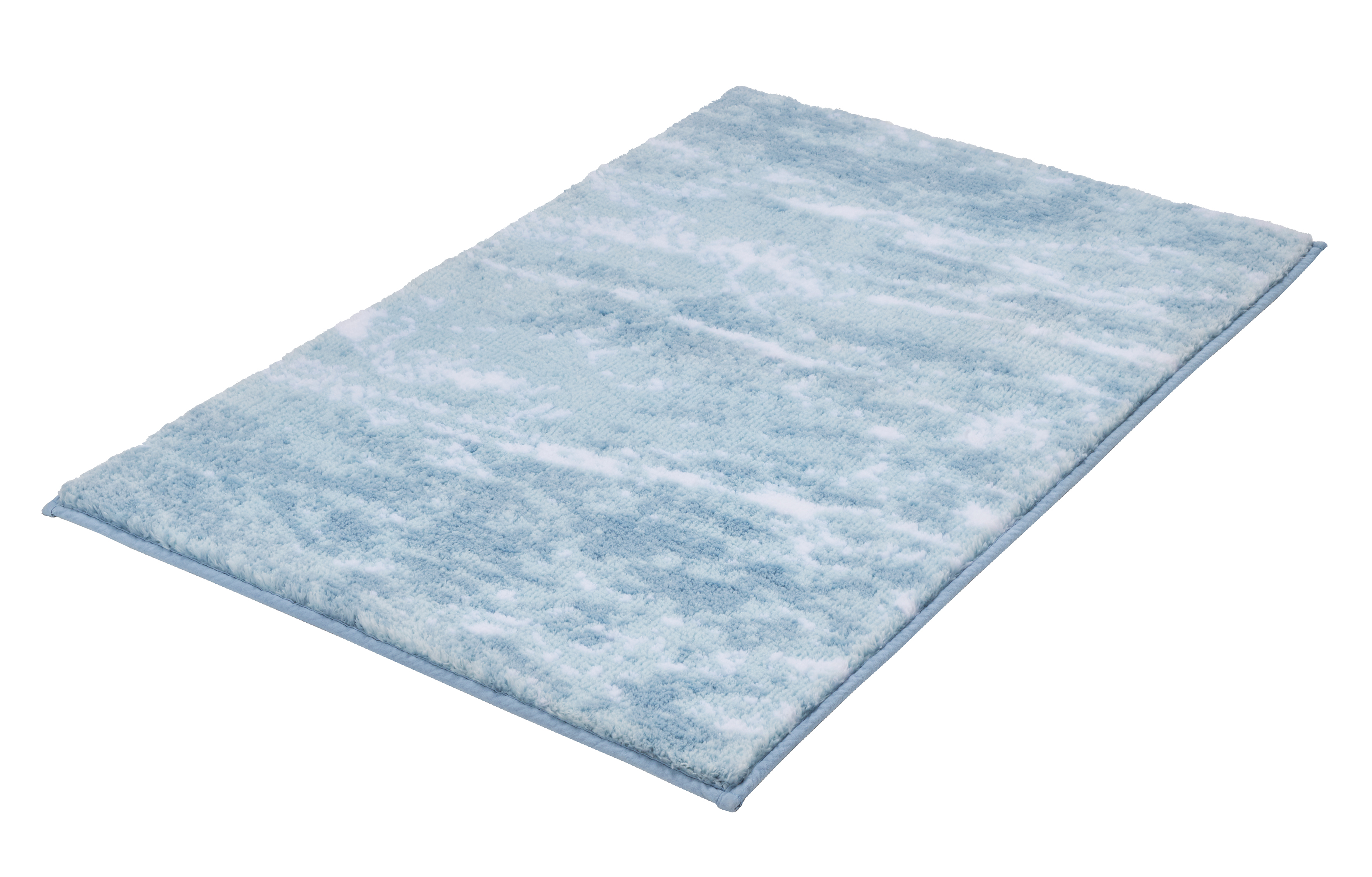 Kleine Wolke Badteppich NEVOA ca. 70x120cm in Farbe Hellblau