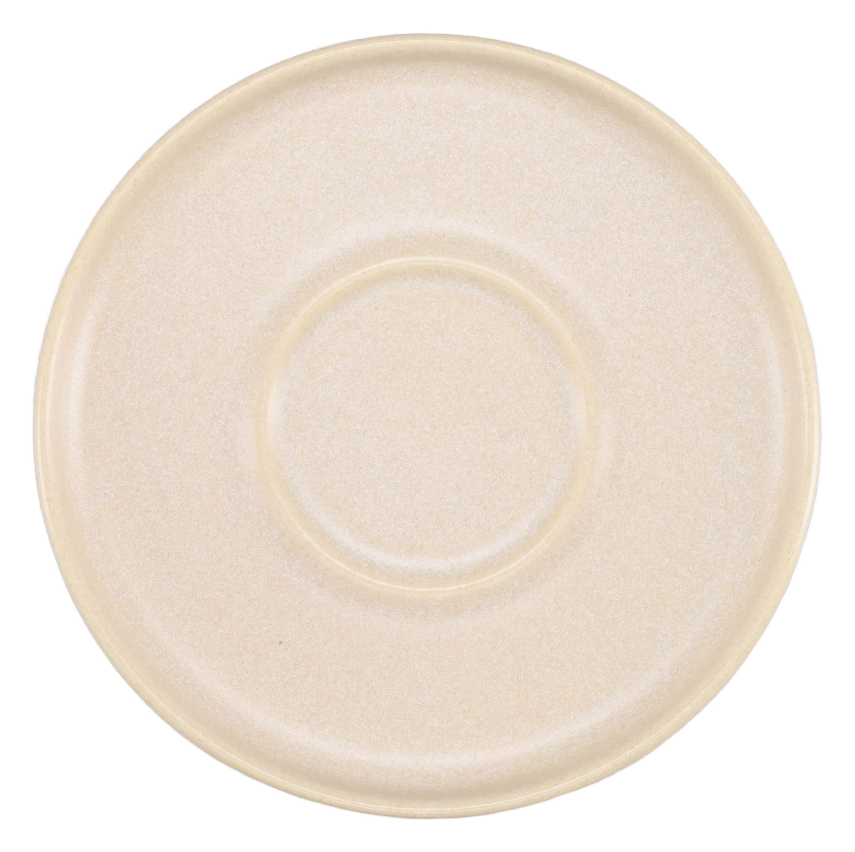 CreaTable Untertasse Uno in Farbe sand, Teller, Speiseteller, Beige, Keramik, Rund