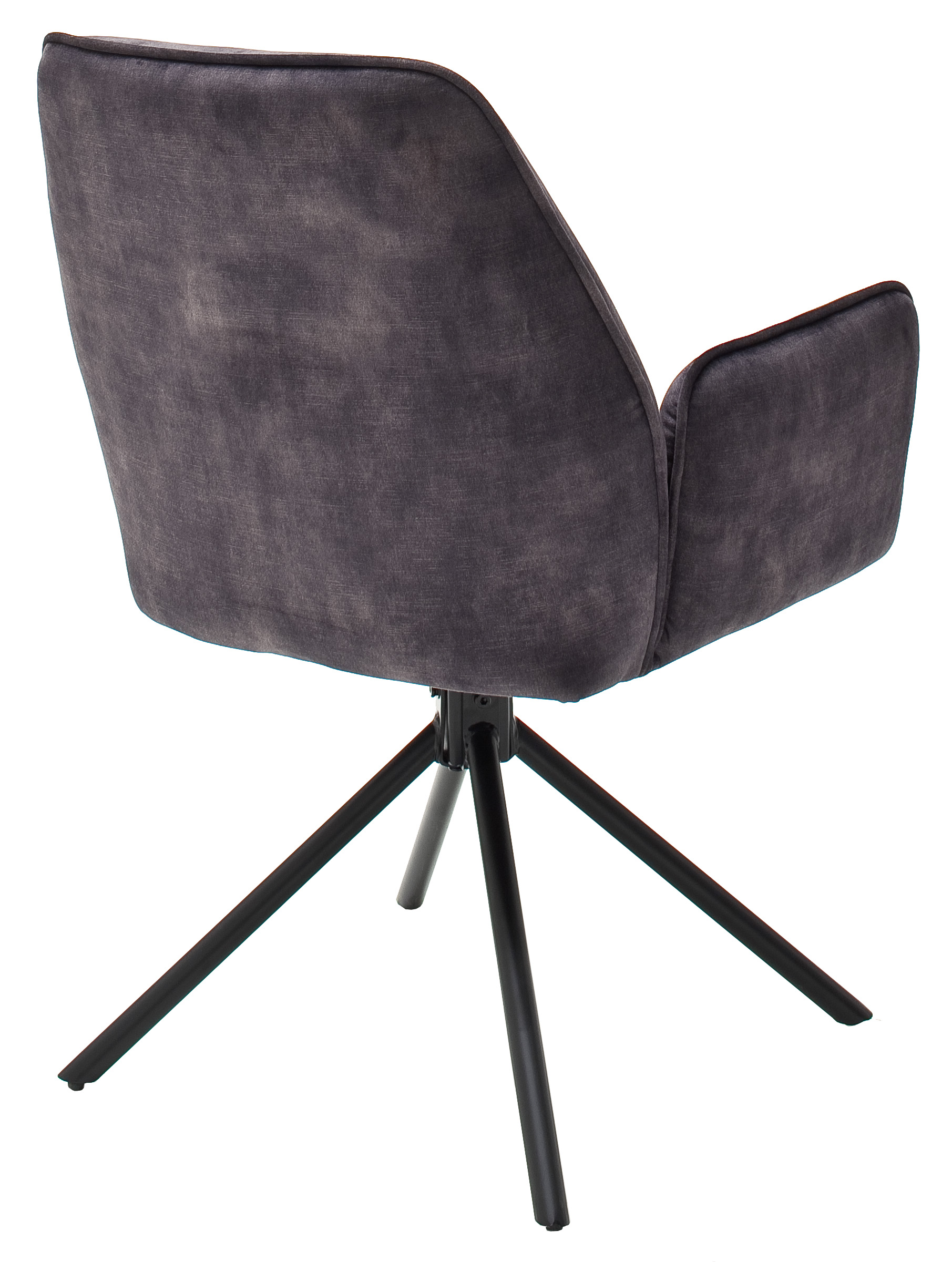 Armlehnstuhl OTTAWA 4 ca. B43 H50 T44 cm in Vintage Velouroptik grau/braun Armlehnstuhl OTTAWA 4 ca. B43 H50 T44 cm in Vintage Velouroptik grau/braun, Stuhl, Mobiliar, Kissen, Dekoration für Zuhause