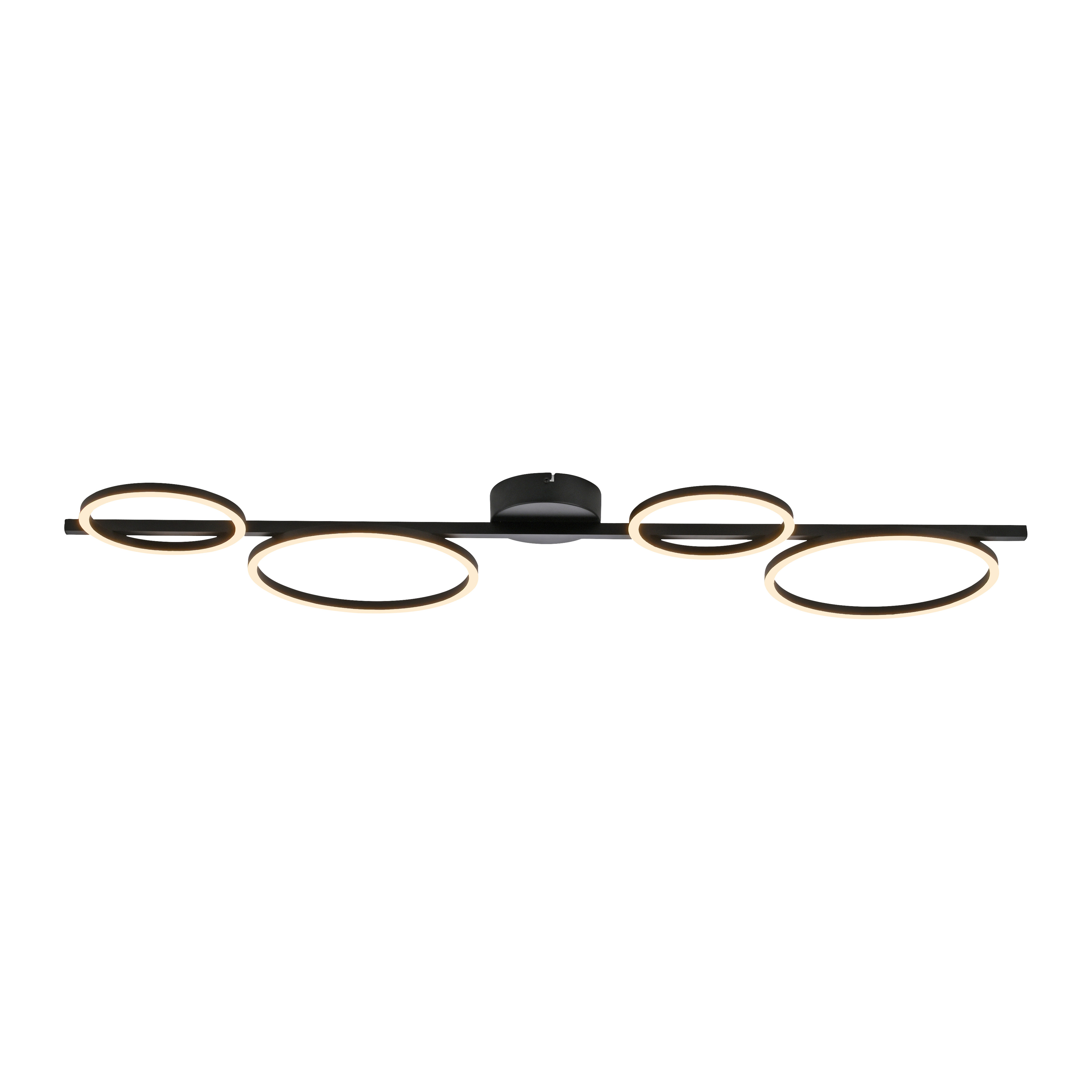 LED-Deckenleuchte MINI RITUS 1-flammig in Farbe schwarz, Deckenleuchte, LED-Leuchte, Ringschmuck, Moderne Beleuchtung, Schwarz
