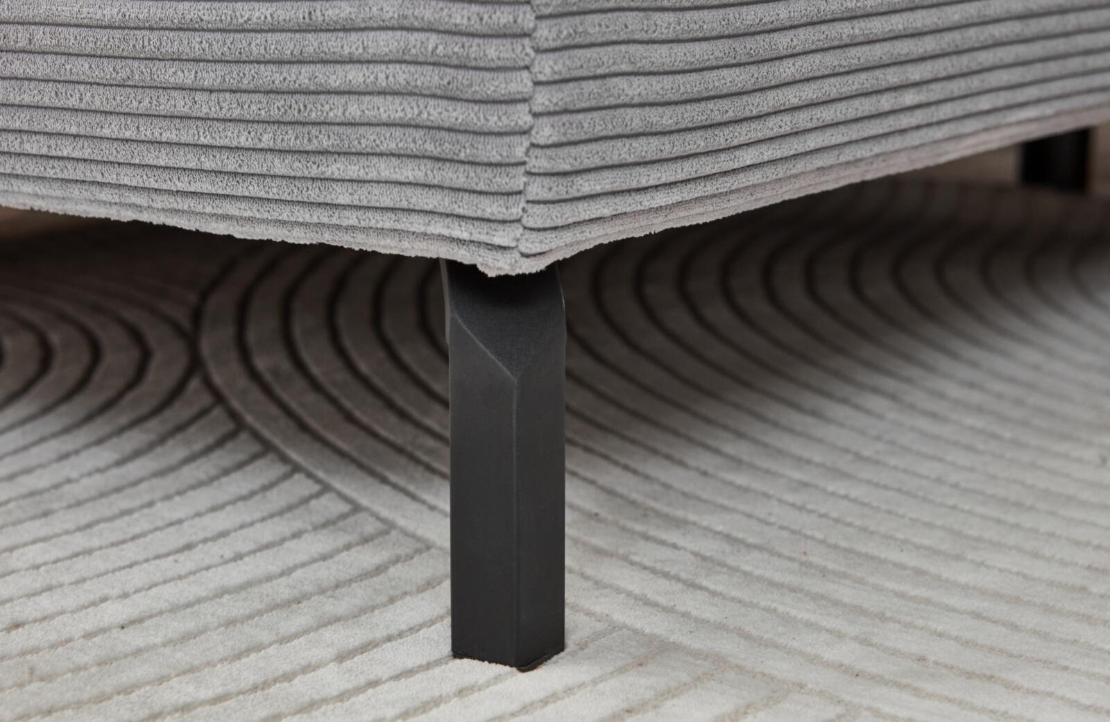 SOFAkultur Polsterecke Spring ca. 276x219 Grau Polsterecke SPRING ca. 276x219cm in Stoff Cord grey, Dekoration für Zuhause, Innenarchitektur, Fußboden, Teppich, Mobiliar