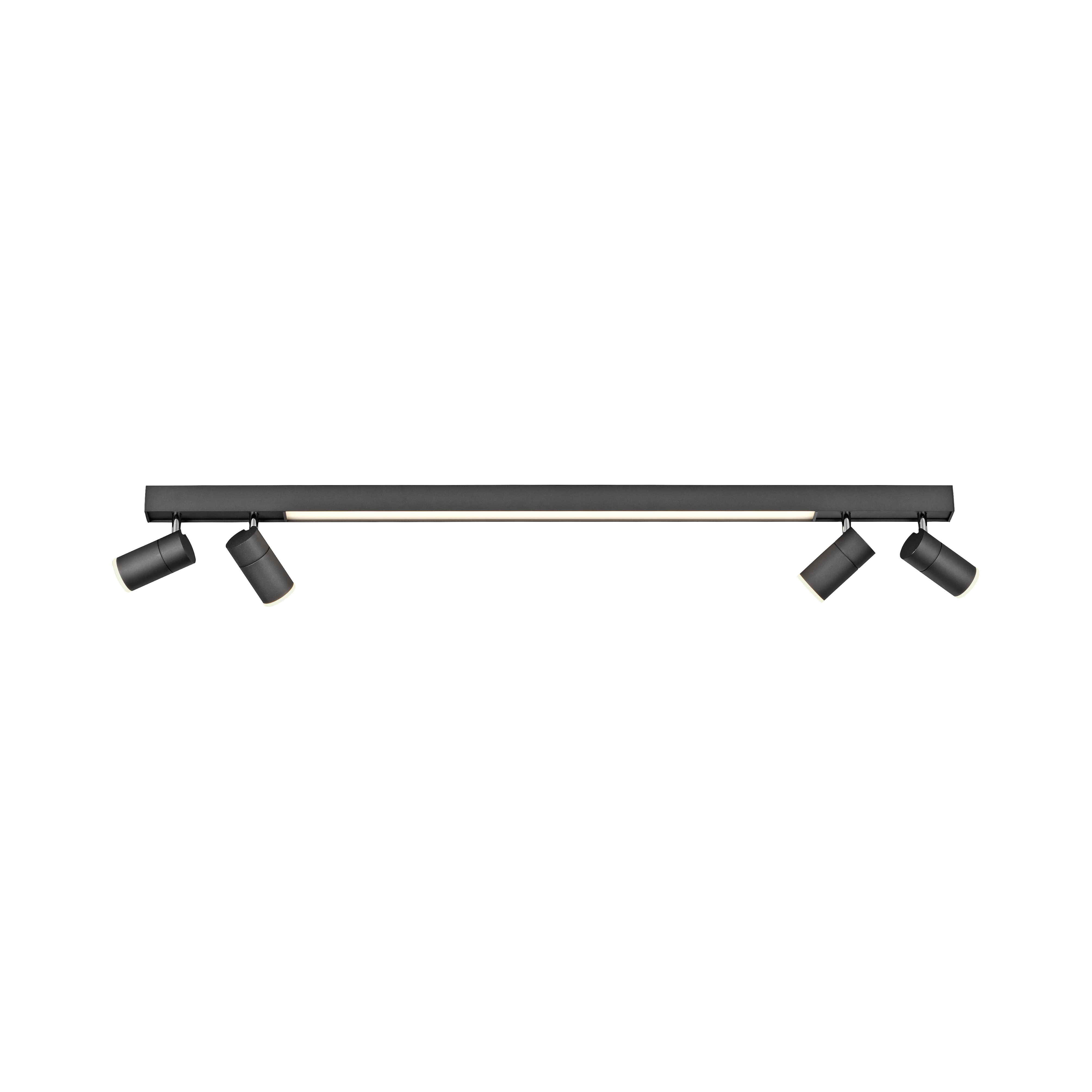Paul Neuhaus LED-Deckenleuchte PURE LINES SPOT 5-flammig in Farbe anthrazit, deckenleuchte, Track Lighting, auge, schwarz, Luminerie