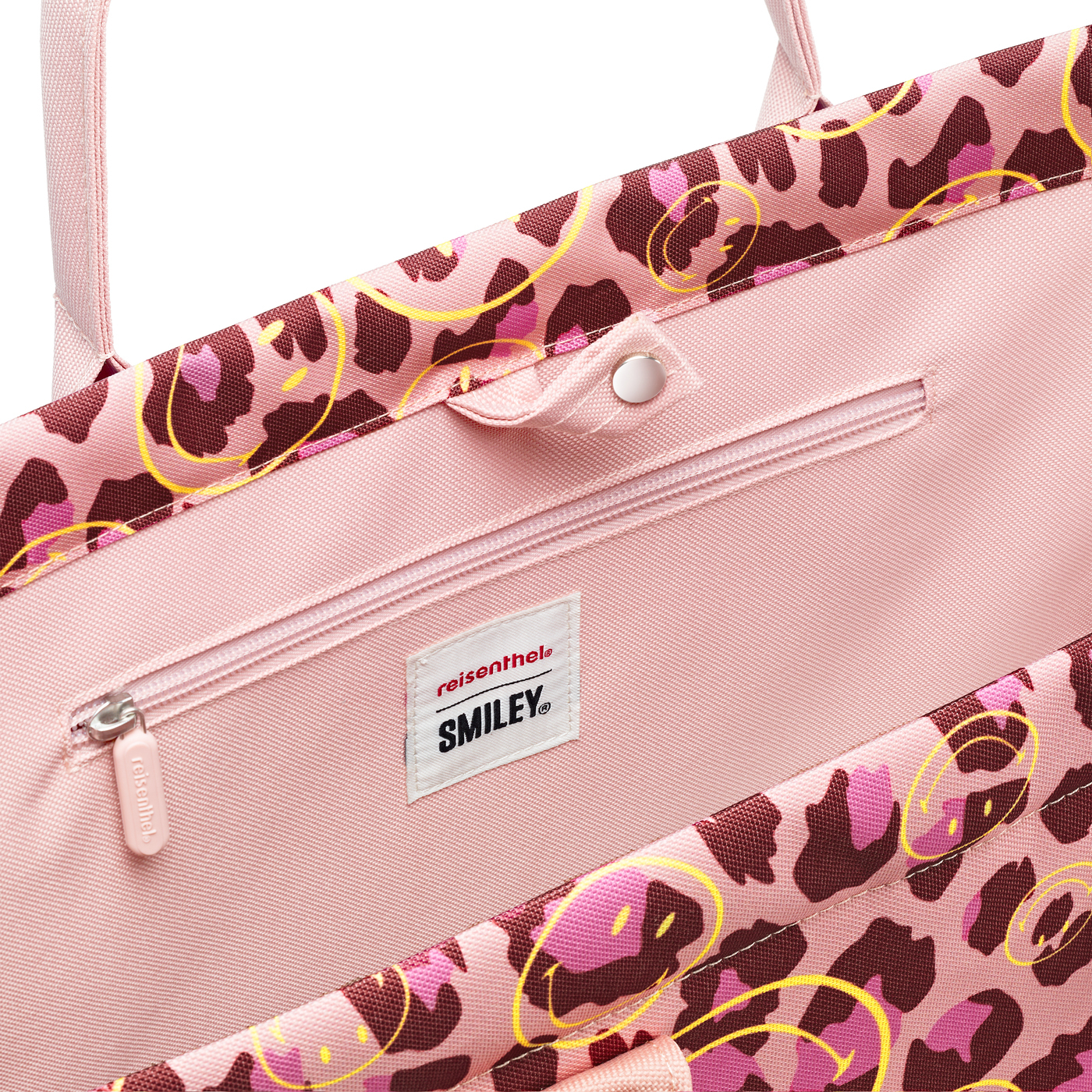 Reisenthel DAILY SHOPPER in Farbe smiley® leo blush, Tasche, Handtasche, Reißverschluss, Gepolstert, Leopard Muster