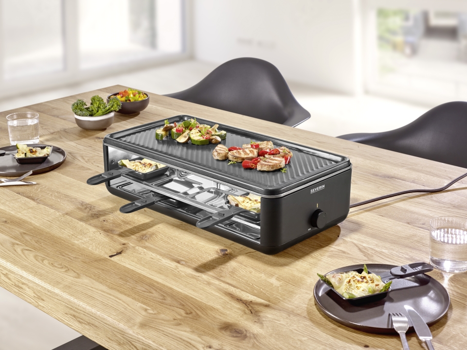 Severin Raclette-Grill RG 2365 in Metall schwarz