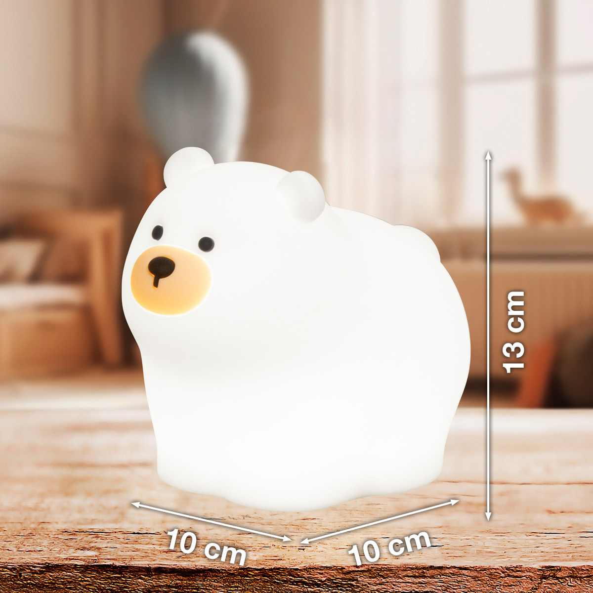 FH Lighting LED-Tischleuchte KNUT in Silikon weiß, beinchen, schaf, nachtlicht, figurin, weiß